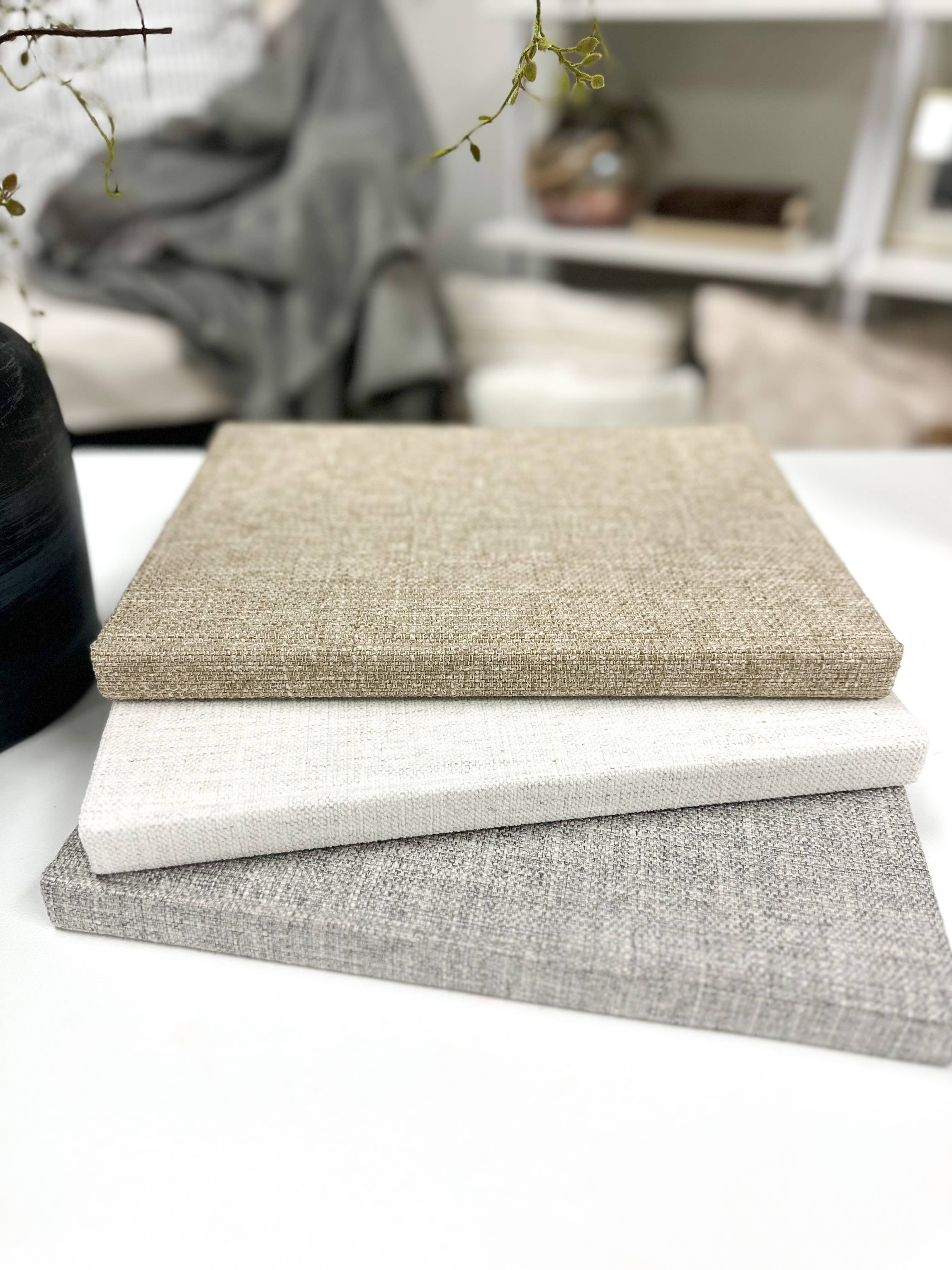 Coffee Table Books in Gray Linen