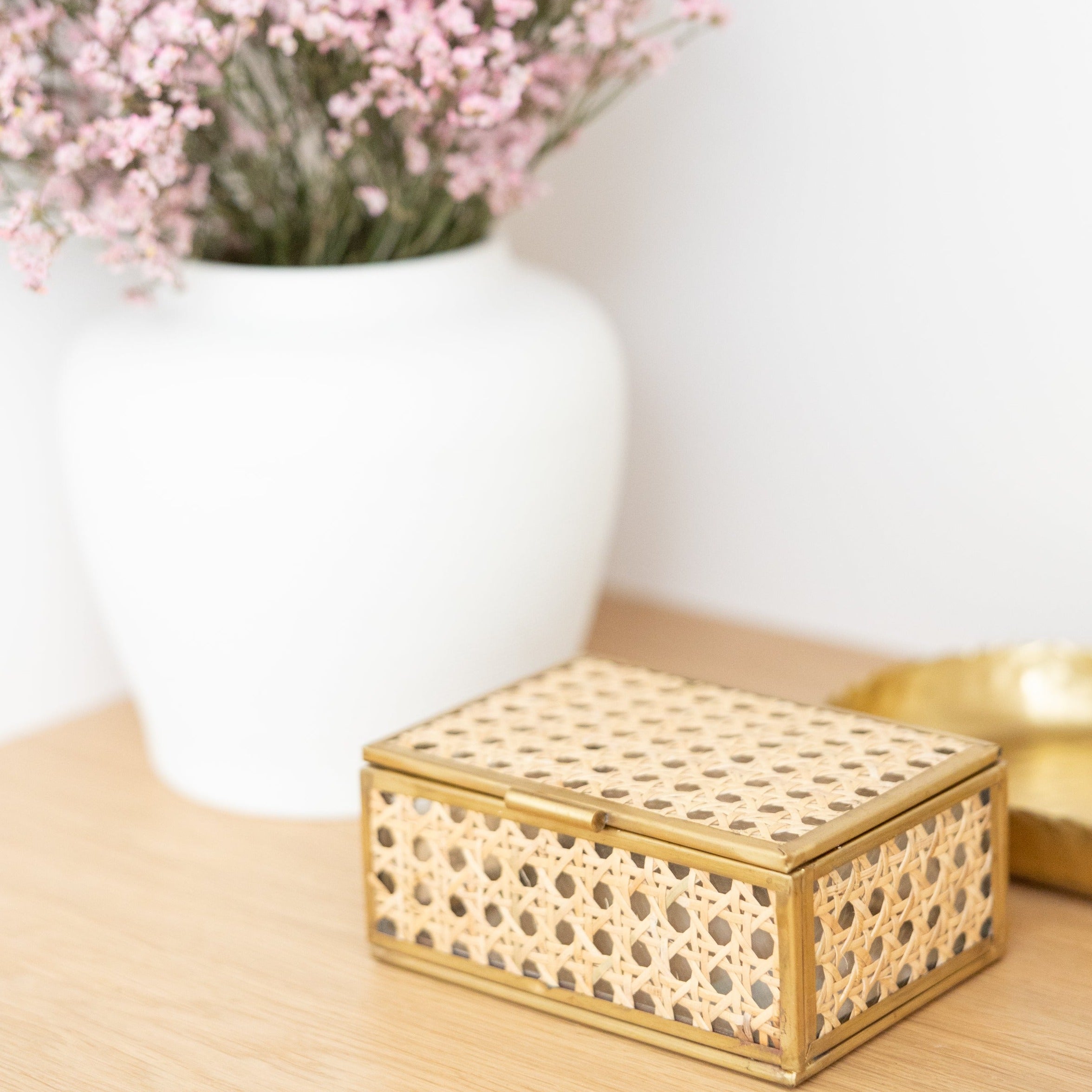 Natural Cane Wicker Box