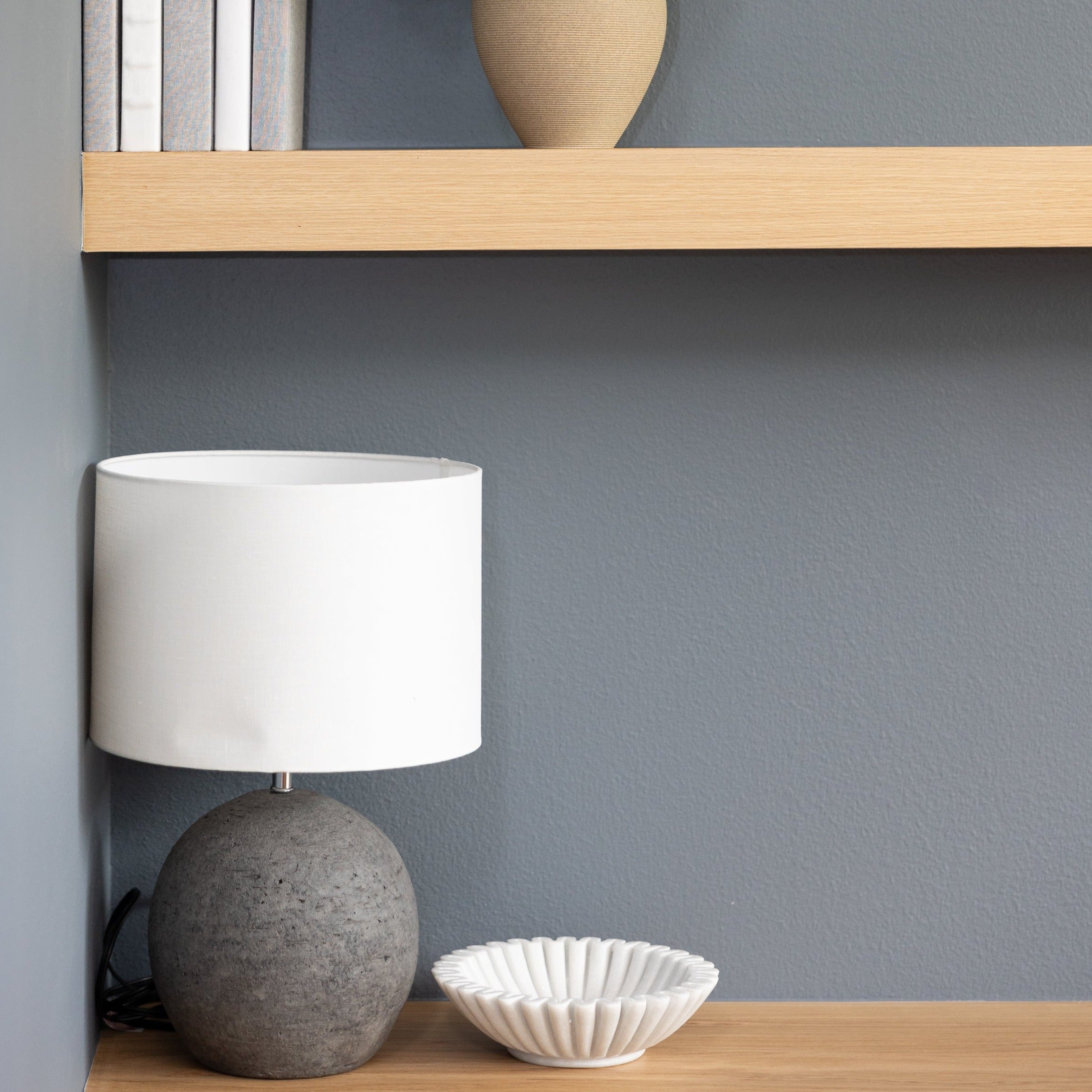 Marble Fluted Scalloped Bowl