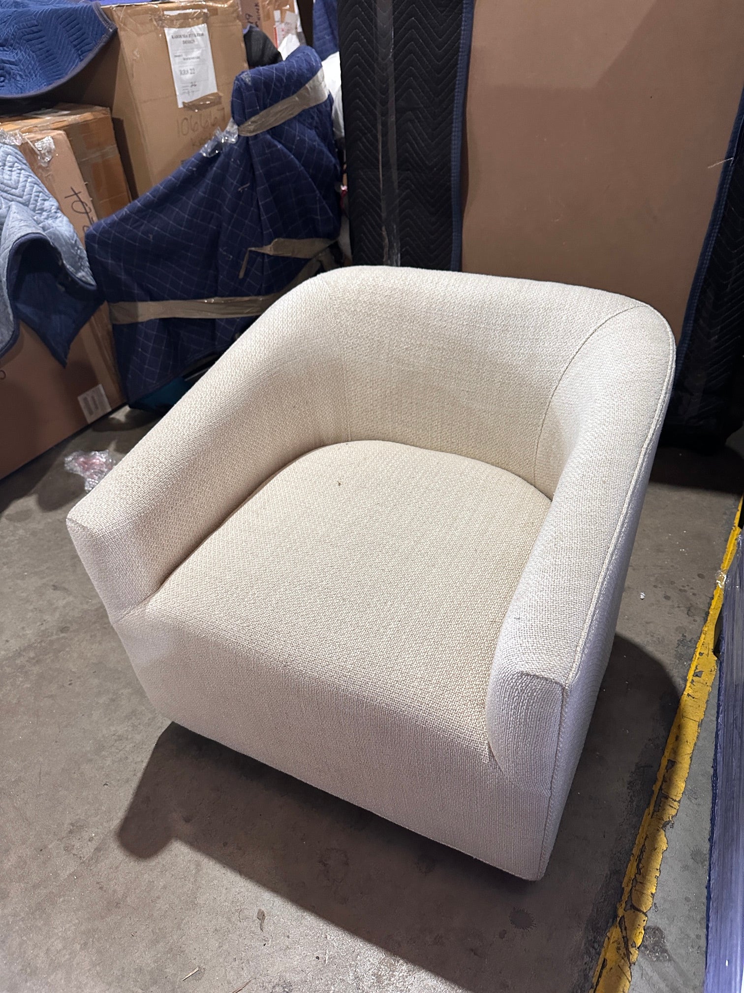 Beige Swivel Chair