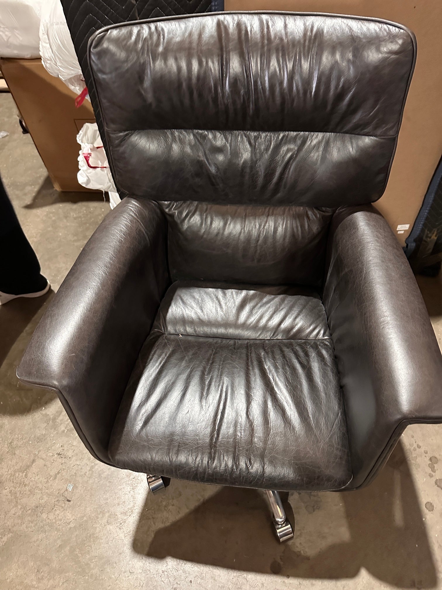 Brown Leather Office Chair
