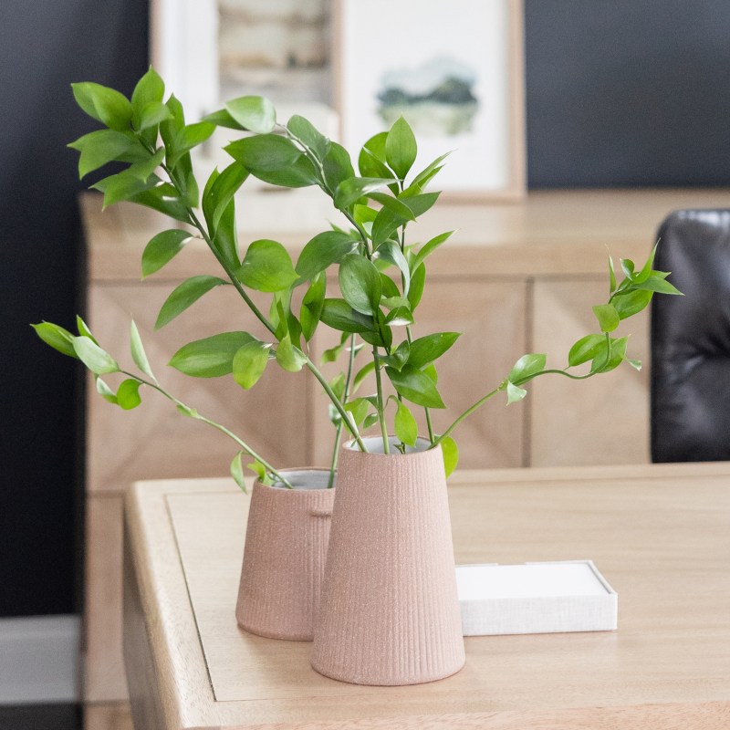 Fluted Earthenware Vase