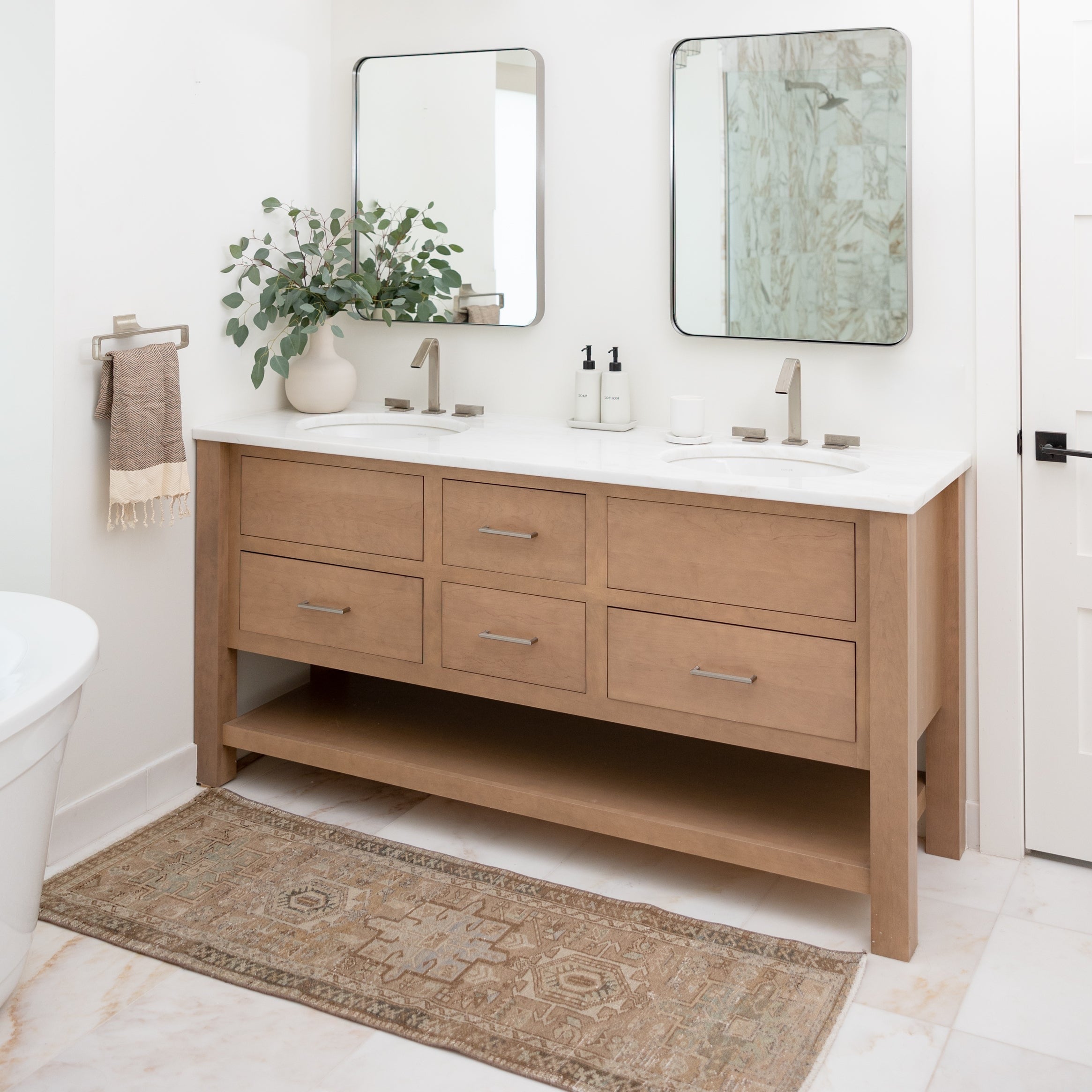 Antique Oriental Karaja Runner Rug