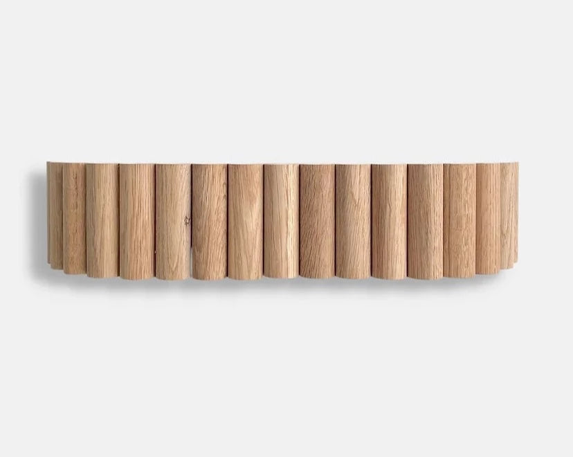 White Oak Fluted Shelf