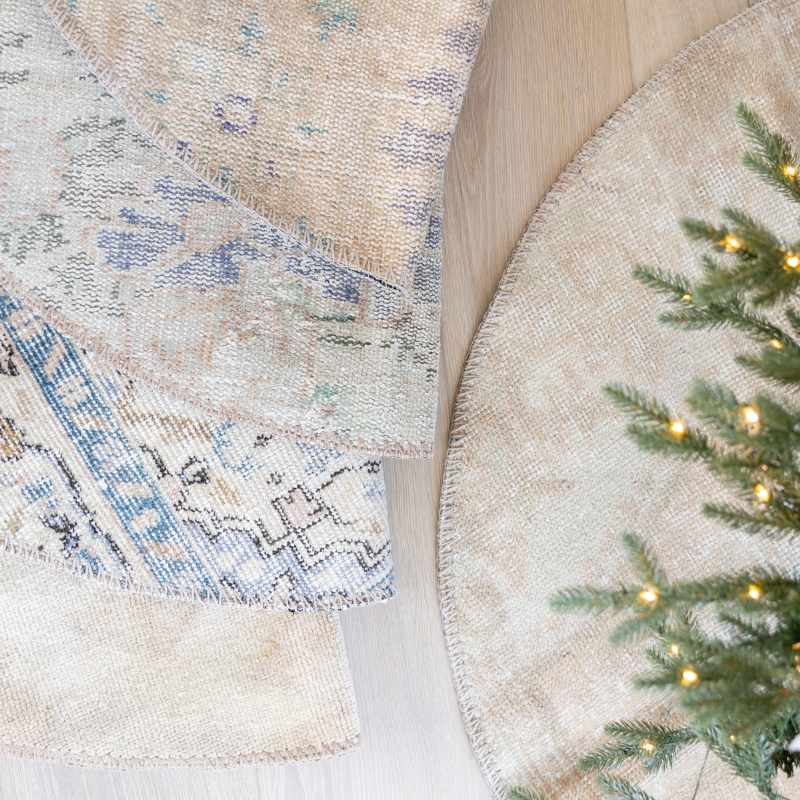 Vintage Rug Christmas Tree Skirts