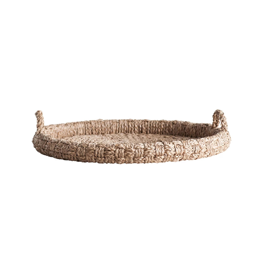 Vime Braided Round Tray