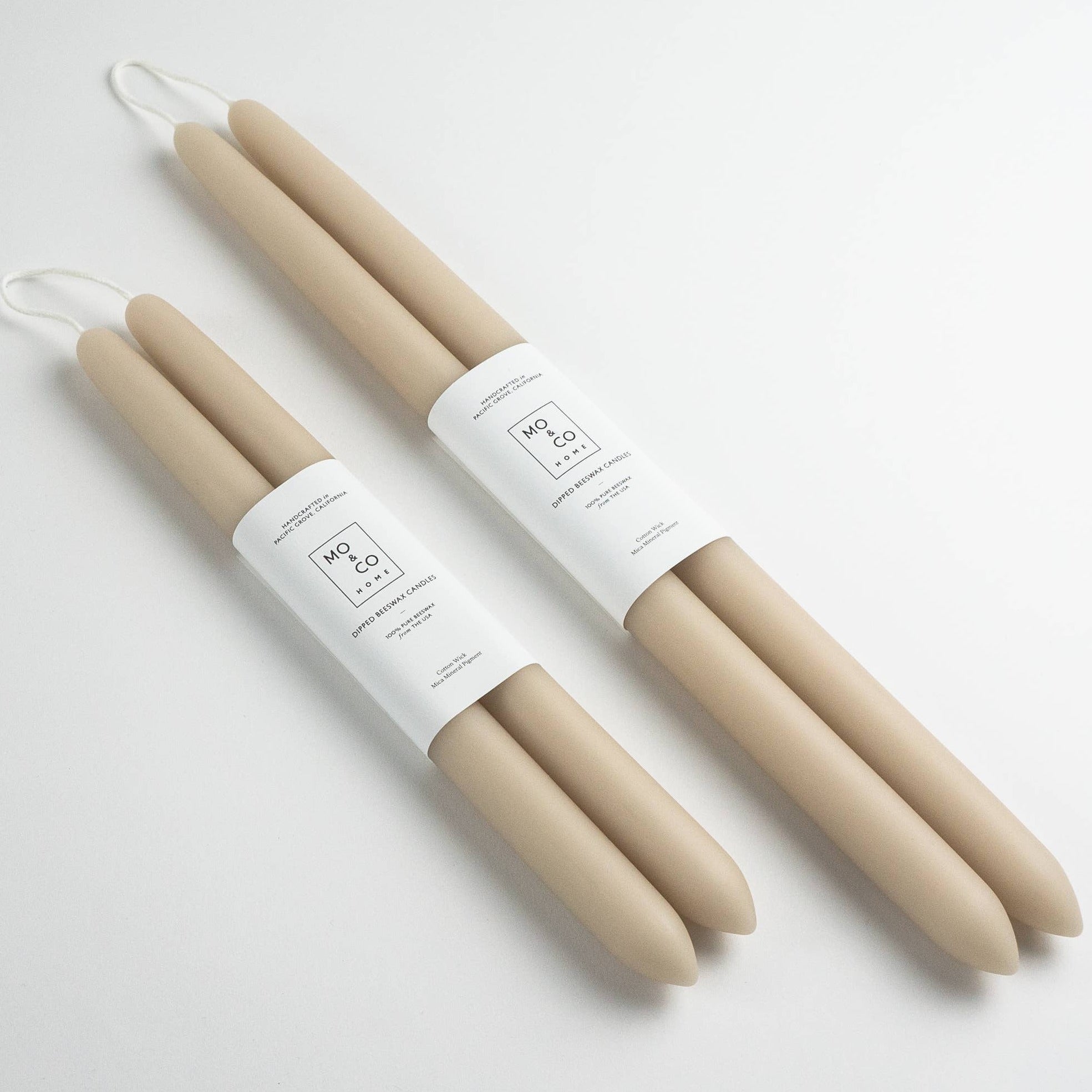 10" Beeswax Dipped Candle | Clay