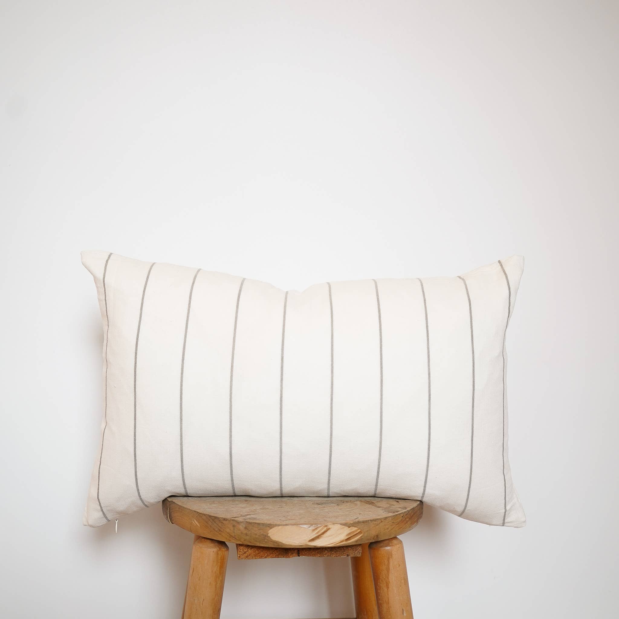 Lumbar Cotton Gauze Pillow Cover - Wide Stripes
