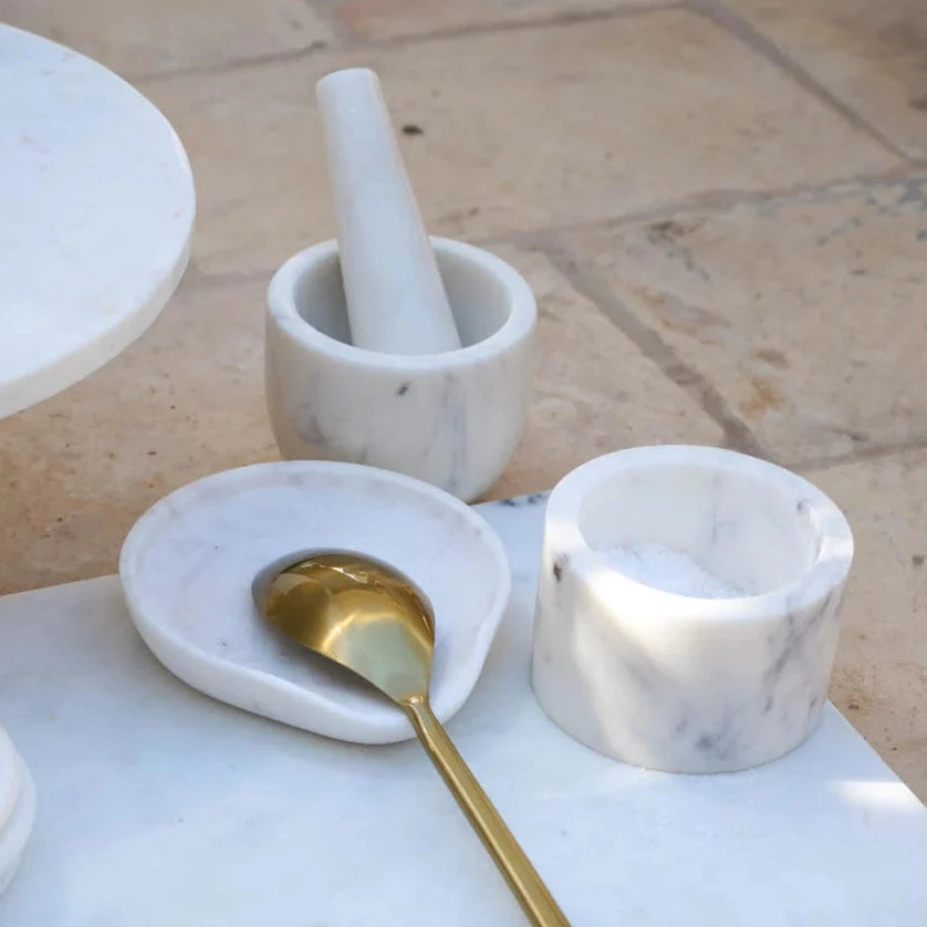 Marble Mortar + Pestle