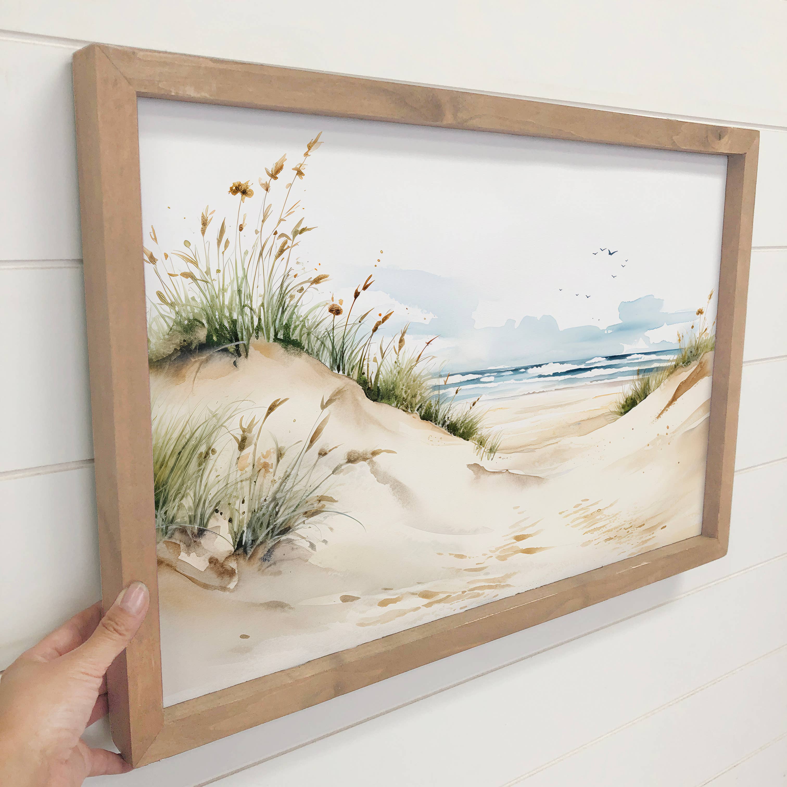 Beach Knoll Canvas Framed Art