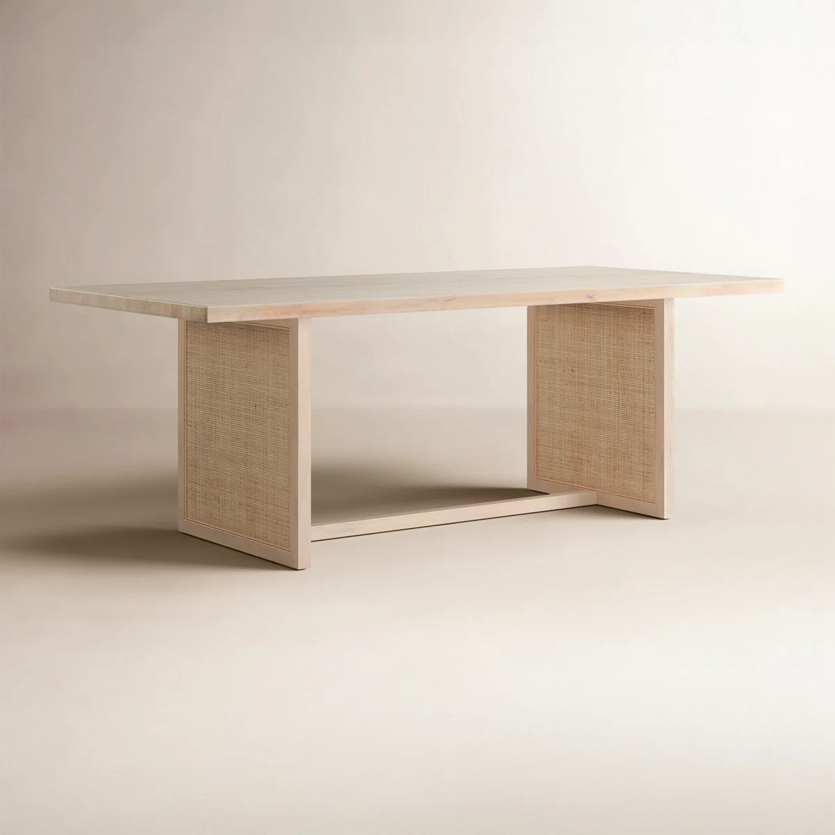 Dining Room Table With Cane Panel Sides