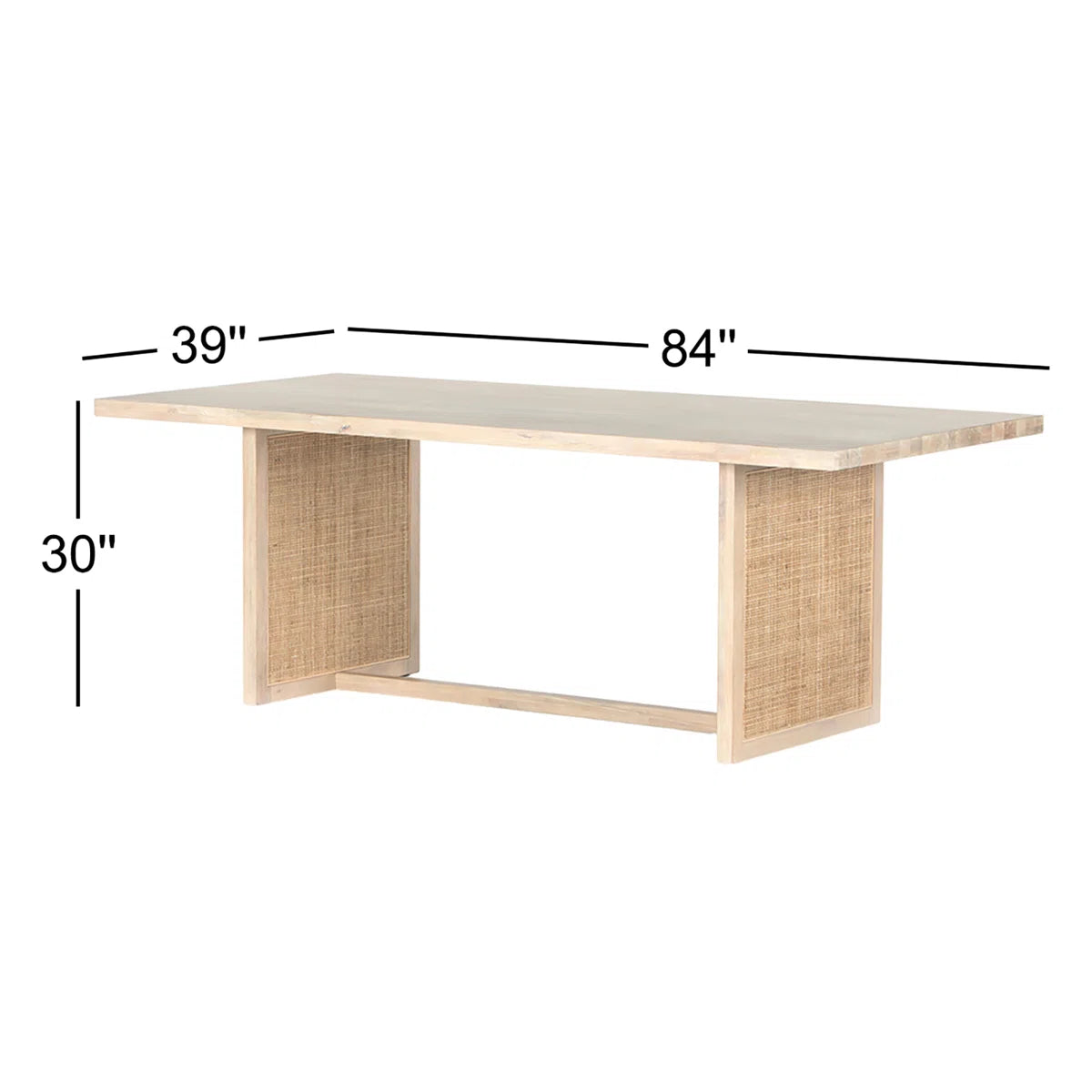 Dining Room Table With Cane Panel Sides