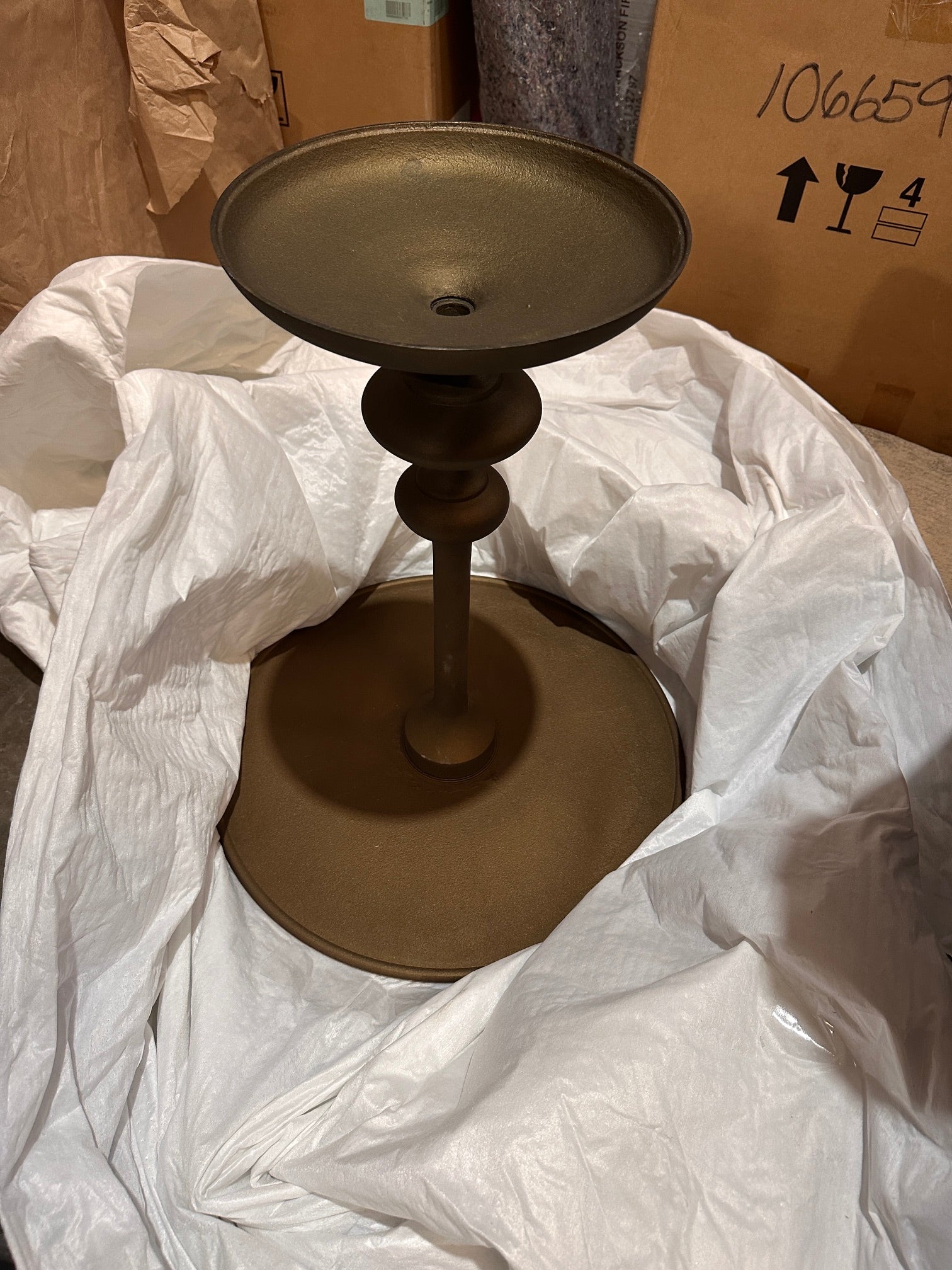 Round Bronze Side Table
