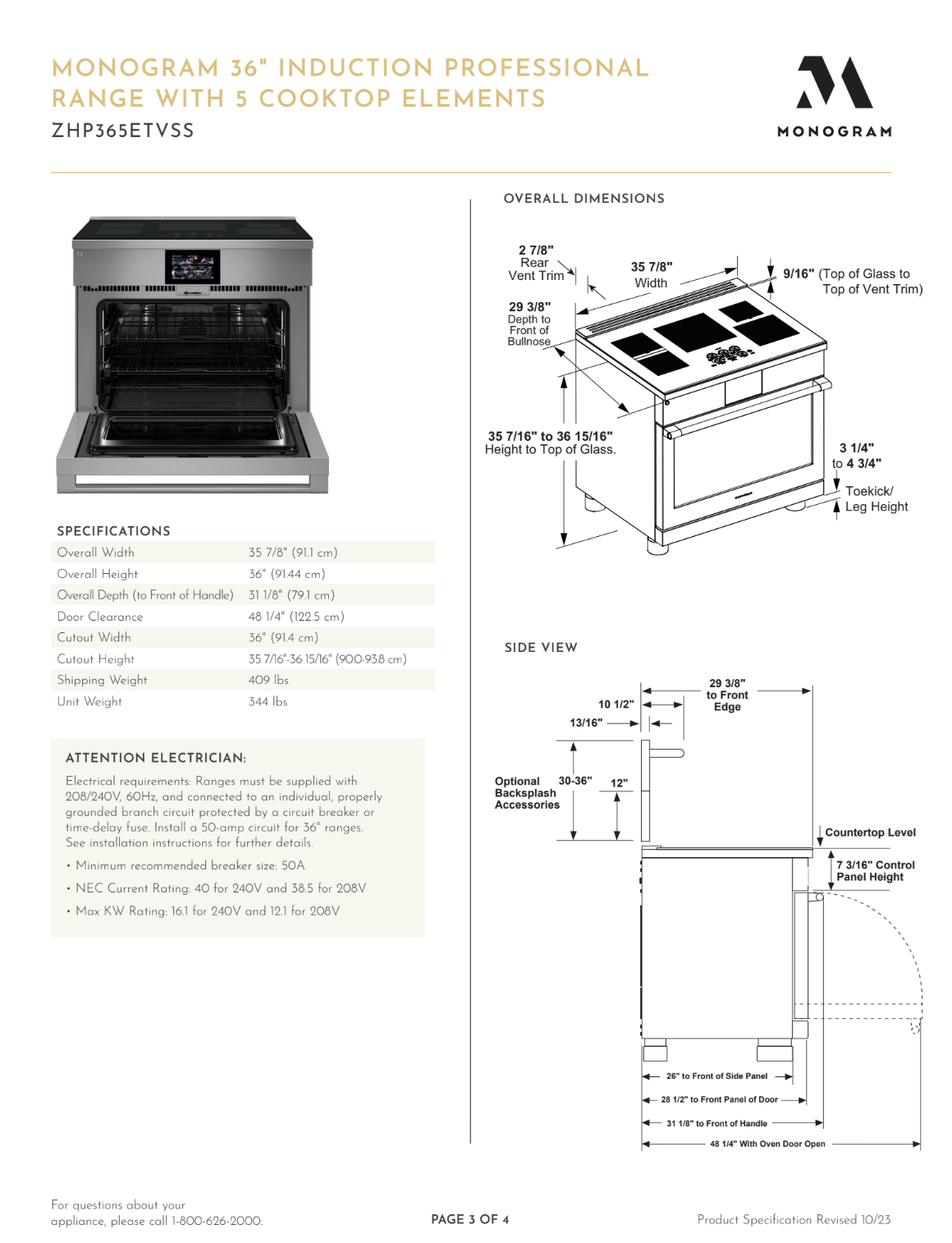 GE Oven/Stove Top Range