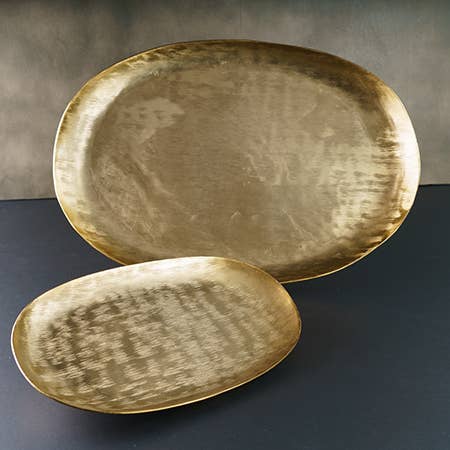 Gold Oval Etched Tray