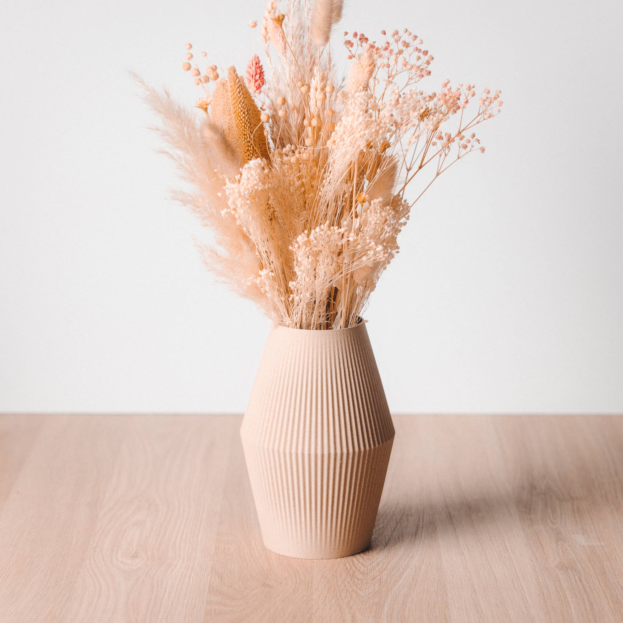 Irina Ribbed Vase - Birch